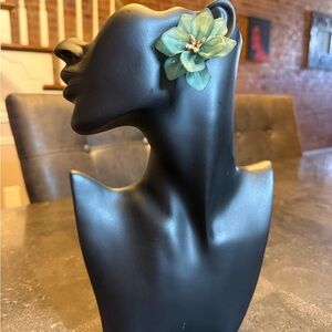 Elegant Green Floral Earrings